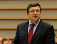 José Manuel Barroso, le président de la Commission européenne, présente le projet de récapitalisation des banques à Bruxelles le 12 octobre 2011. (John Thus/AFP/Getty Images)（攝影:  / 大紀元）  