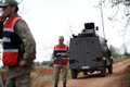 Patrouille de l’armée turque près de la frontière avec la Syrie à Kilis, le 11 avril 2012.（Stringer: BULENT KILIC / 2012 AFP）  