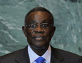 John Evans Atta Mills, ancien président de la République du Ghana, prenant la parole lors de l’assemblée générale des Nations Unies, le 23 septembre 2011, au siège de l’ONU à New York. (Stan Honda/AFP/GettyImages)