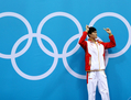 Sun Yang, médaillé d'or du 1500 mètres style libre aux Jeux de Londres 2012. Selon la propagande diffusée par le régime chinois et analysée par les internautes chinois, Mao Zedong aurait, à l'époque, nagé deux fois plus vite que Sun Yang dans la même discipline. (Clive Rose/Getty Images)