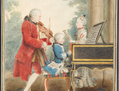 Portrait de Wolfgang Amadeus Mozart jouant avec Leopold Mozart, son père, à Paris. (Wikipédia)