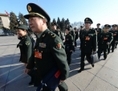 13 mars à Pékin: les délégués de l’armée arrivent à la cérémonie de clôture du Congrès national du peuple au Grand Palais du Peuple. Xi Jinping, le dirigeant du Parti, s’est proclamé président d’un nouveau Comité sur la réforme militaire. (Goh Chai Hin/AFP/Getty Images)