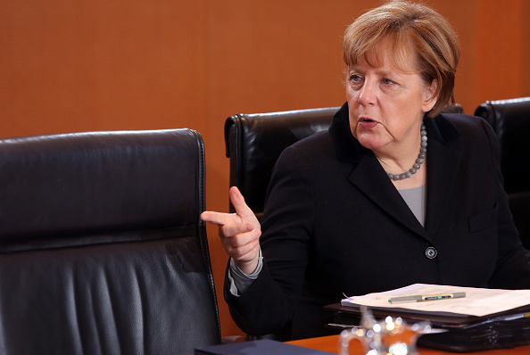 Le mercredi 13 janvier 2016, la chancelière allemande Angela Merkel assistait au débat du Bundestag, le Parlement allemand, sur le problème des agressions commises lors de la Saint-Sylvestre, à Cologne. (Adam Berry/Getty Images)