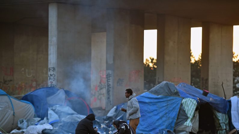 Le camp des réfugiés, connu comme la « jungle », à Calais le 15 janvier dernier. (Jeff J Mitchell/Getty Images)