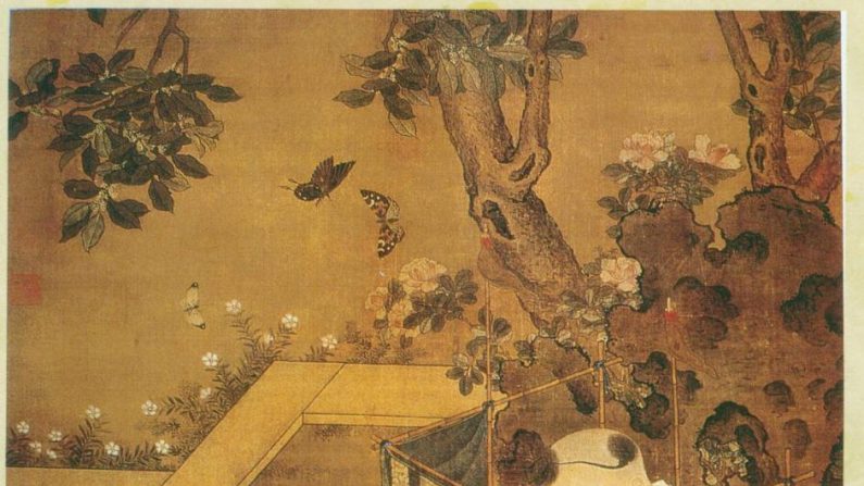 Théâtre de marionnettes pour enfants, peinture de Liu Songnian. (1174-1224) 