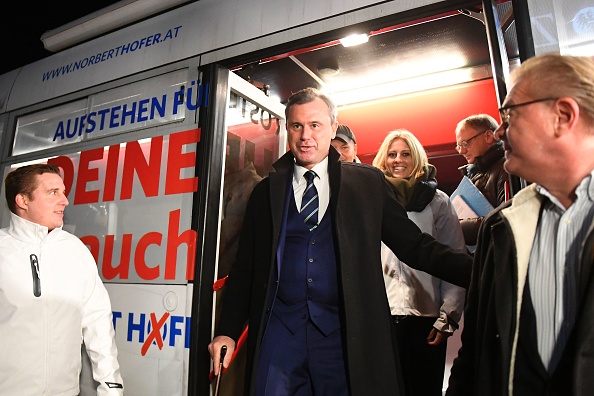 Le candidat populiste Norbert Hofer, favori de la présidentielle du 4 décembre (JOE KLAMAR/AFP/Getty Images)