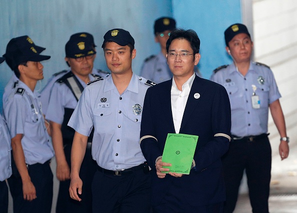 Lee Jae-Yong, vice-président de Samsung Electronics, au tribunal de Séoul, le 2 août 2017. (AHN YOUNG-JOON/AFP/Getty Images) 