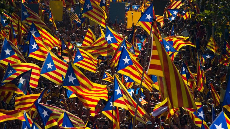 Célébrations de la journée nationale de la Catalogne, à Barcelone, septembre 2014. (Photo de David Ramos/Getty Images)