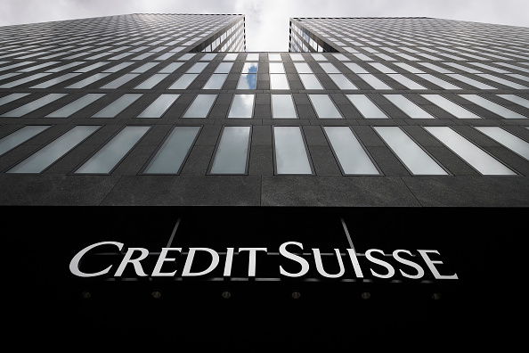 Logo de la succursale du groupe bancaire suisse Credit Suisse. 
(FABRICE COFFRINI / AFP / Getty Images)