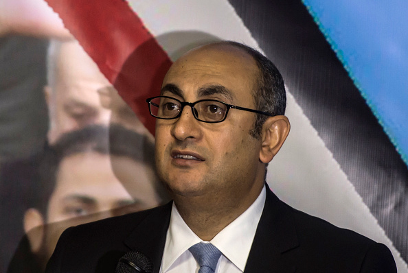 Khaled Ali, avocat et défenseur des droits égyptiens, annonce le lancement de sa campagne pour les élections législatives égyptiennes de 2018 lors d'une conférence de presse au Caire le 6 novembre 2017.
(KHALED DESOUKI / AFP / Getty Images)