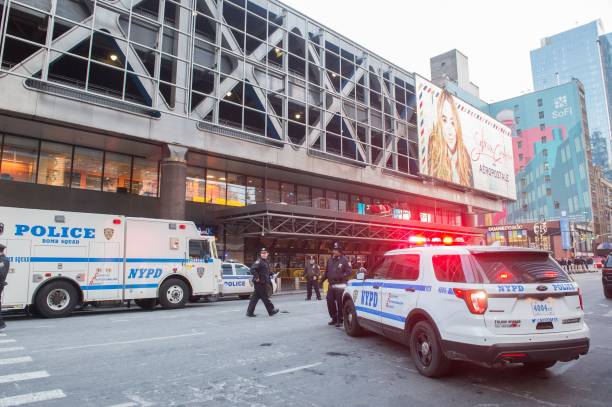 Une explosion a eu lieu à 7h30 à Manhattan, New York, ce lundi 11 décembre 2017. (BRYAN R. SMITH/AFP/Getty Images)