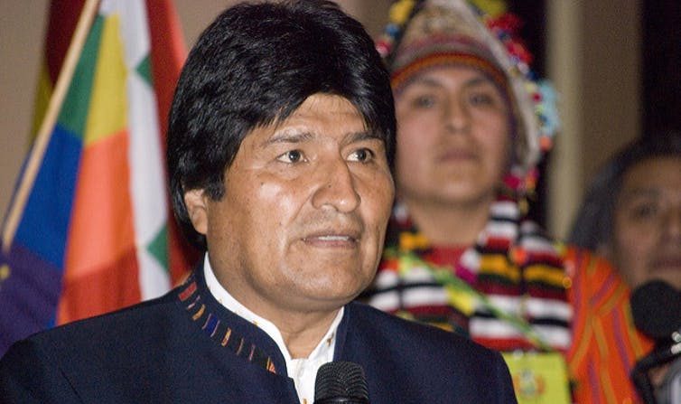 Le Président bolivien Evo Morales, candidat à un quatrième mandat consécutif. (Sebastian Baryli/Flickr, CC BY)