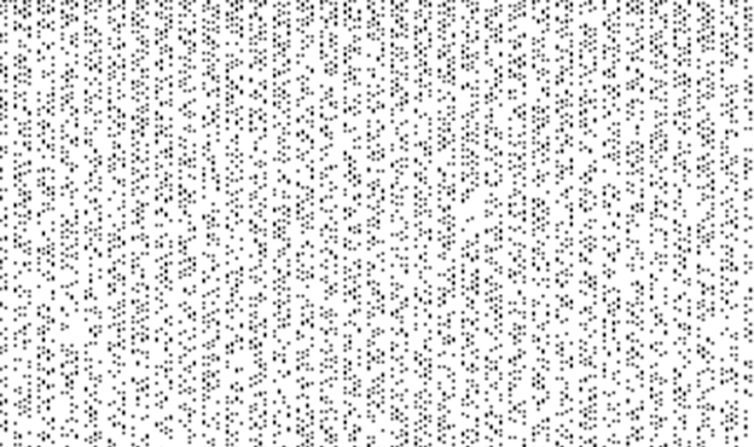 La distribution des nombres premiers de 1 à 76 800, de gauche à droite et de haut en bas. Un pixel noir signifie que le nombre est premier alors qu'un blanc signifie qu'il ne l'est pas. (Wikipedia, CC BY)