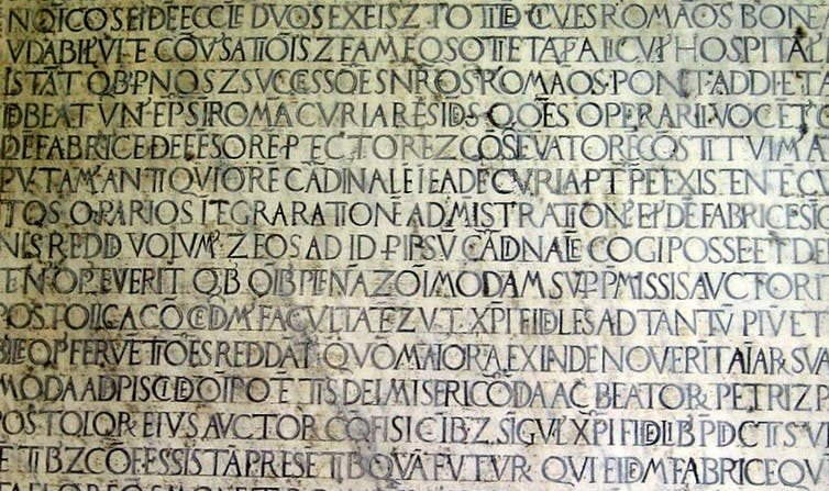 
Inscriptions latines. (Jakub Martyński/Flickr, CC BY-SA)