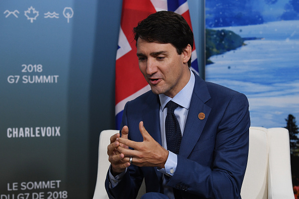 Le premier ministre canadien Justin Trudeau est l'hôte du sommet G7 les 8 et 9 juin 2018 à La Malbaie, au Canada. (Photo : Leon Neal/Getty Images)