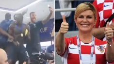 Beau geste : la présidente croate est venue féliciter les Bleus dans les vestiaires…qui lui ont réservé un incroyable accueil