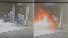 Un homme met le feu à la station d’essence pour se venger