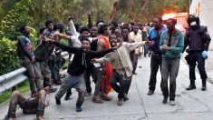 Plus de 600 migrants passent la frontière espagnole en jetant de la chaux vive et des excréments sur les policiers