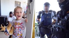 Un garçon compose le numéro de la ligne d’urgence pour inviter des policiers à son anniversaire et les hommes en bleu répondent à l’appel