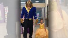 Papa, secrètement déguisé en « Bête », fait de sa fille la « Belle du bal » à l’occasion de son 3e anniversaire