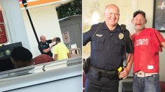 Un homme sans abri obtient un emploi chez McDonald après avoir reçu l’aide d’un aimable policier pour se raser la barbe