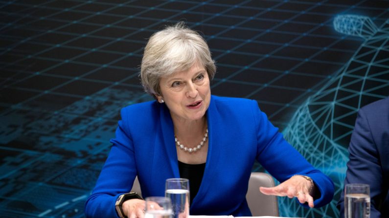 Mme May prévoit le maintien d'une relation commerciale étroite entre le Royaume-Uni et l'UE après le Brexit. Photo Aaron Chown WPA Pool/Getty Images.
