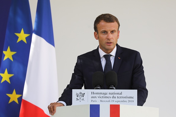 Le Président Emmanuel Macron  a souhaité la mise en chantier d'un musée-mémorial aux victimes des attentats.      (Photo : LUDOVIC MARIN/AFP/Getty Images)