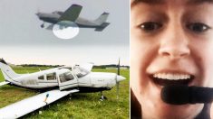 Une pilote adolescente fait un atterrissage d’urgence après une chute de roue en plein vol
