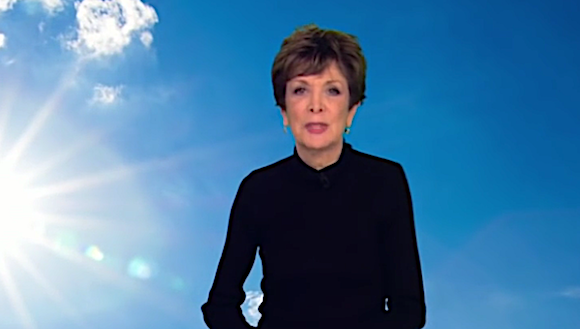 Catherine Laborde, Présentatrice de la météo sur TF1 entre 1988 à 2017. (Capture d’écran TF1 YouTube)