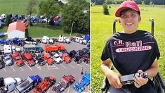 182 camions se rassemblent pour faire une surprise à un adolescent atteint de paralysie cérébrale à l’occasion de son 16e anniversaire