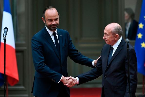  Gerard Collomb avec le Ministre Edouard Philippe. (Photo :  STEPHANE DE SAKUTIN/AFP/Getty Images)