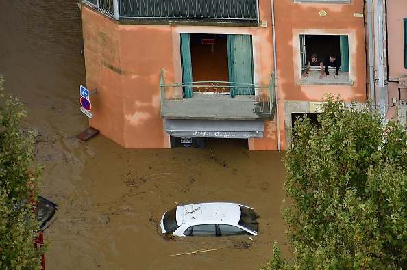 Aude : une femme perd ses parents noyés dans les inondations.  (Photo : SYLVAIN THOMAS/AFP/Getty Images)