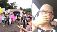 Une femme finit sa chimio et rentre chez elle pour faire face à une « manifestation » surprise de sa famille et de ses amis