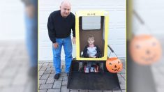 Pour Halloween, un grand-père fabrique un costume épatant qui s’adapte au fauteuil roulant de son petit-fils de 5 ans