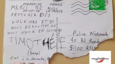 MARNE – Le garçon qui avait envoyé une carte postale pour remercier la police a été retrouvé