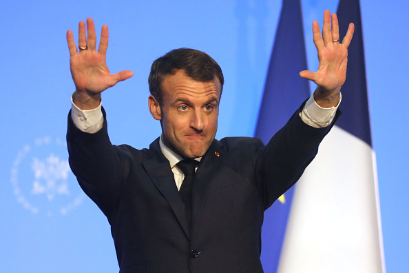 Macron promet de ne "jamais" reculer.  (Photo : LUDOVIC MARIN/AFP/Getty Images)