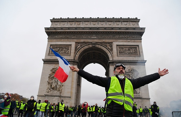 L'"Acte 3" des "Gilets jaunes" à Paris le 1er décembre 2018. (Photo : Alain JOCARD / AFP) 