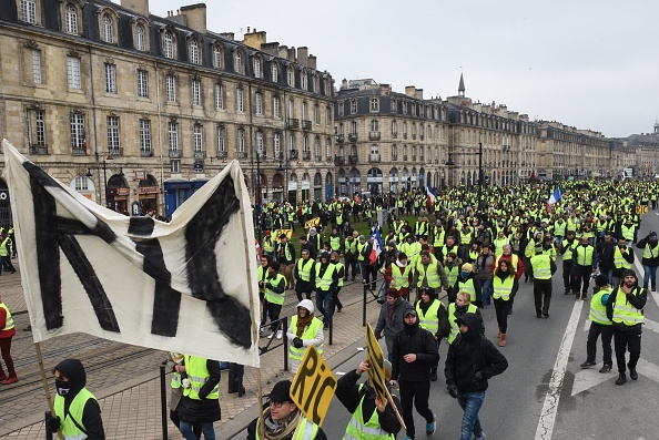 Des milliers de "gilets jaunes" ont défilé à Bordeaux.  (Photo : MEHDI FEDOUACH/AFP/Getty Images)