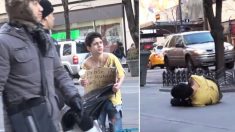 Expérience sociale à New York : qui va aider ce garçon frissonnant dans la rue par une journée d’hiver glaciale?