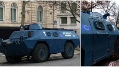 Manifestation du 8 décembre : Pourquoi un véhicule blindé de la gendarmerie arborait-il un drapeau européen ?