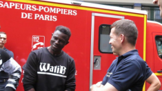 Mamoudou Gassama a démarré son service civique chez les pompiers de Paris