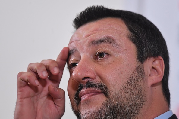 Italie : le ministre de l'Intérieur Matteo Salvini affirme son soutien aux "gilets jaunes" en France. (Photo : IZIANA FABI/AFP/Getty Images)