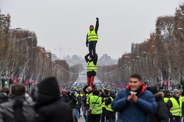 Acte 8  des"gilets jaunes"  sur les Champs-Élysées Paris. (Photo : CHRISTOPHE ARCHAMBAULT/AFP/Getty Images)