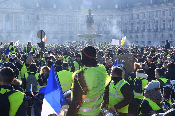 Manifestation des gilets jaunes à Bordeaux le 5 janvier 2019.  (MEHDI FEDOUACH/AFP/Getty Images)