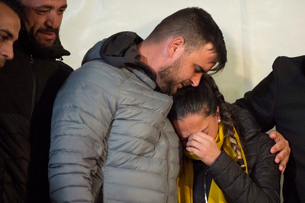 Les parents de Julen à Totalan, dans le sud de l'Espagne, le 24 janvier 2019. (JORGE GUERRERO/AFP/Getty Images)