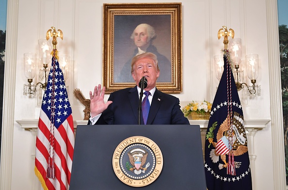 -Le président des États-Unis, Donald Trump, a parlé de la situation en Syrie à la Maison-Blanche à Washington. Le retrait des troupes américaines de Syrie se fera de manière prudente et adaptée. Photo MANDEL NGAN / AFP / Getty Images.