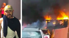 Un père de trois enfants affronte une maison en feu pour tenter de sauver un animal bien-aimé