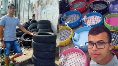 Un artiste brésilien transforme de vieux pneus trouvés dans les rues en mignons lits pour animaux de compagnie, et qui sont respectueux de l’environnement