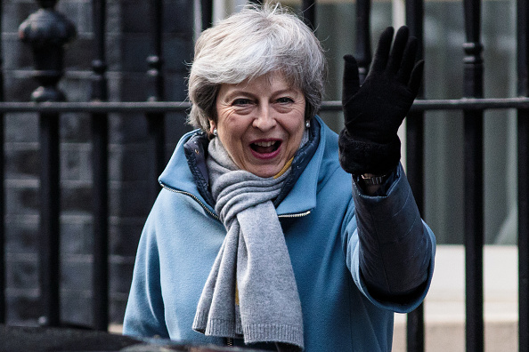 La Première ministre britannique Theresa May quitte le numéro 10 de Downing Street le 14 mars 2019 à Londres. (Photo : Jack Taylor/Getty Images)