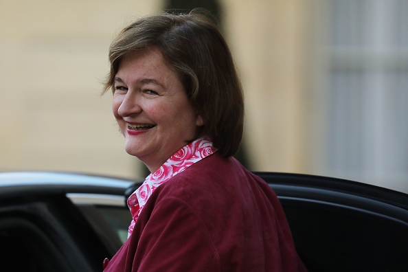 Nathalie Loiseau, jeune ministre des Affaires étrangères, quitte l'Élysée le 18 mars 2019 à l'issue d'une réunion à Paris.      (Photo :  LUDOVIC MARIN/AFP/Getty Images)